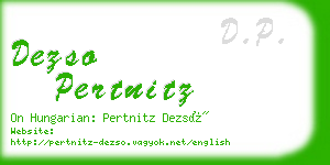 dezso pertnitz business card